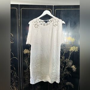 Silk whit dress